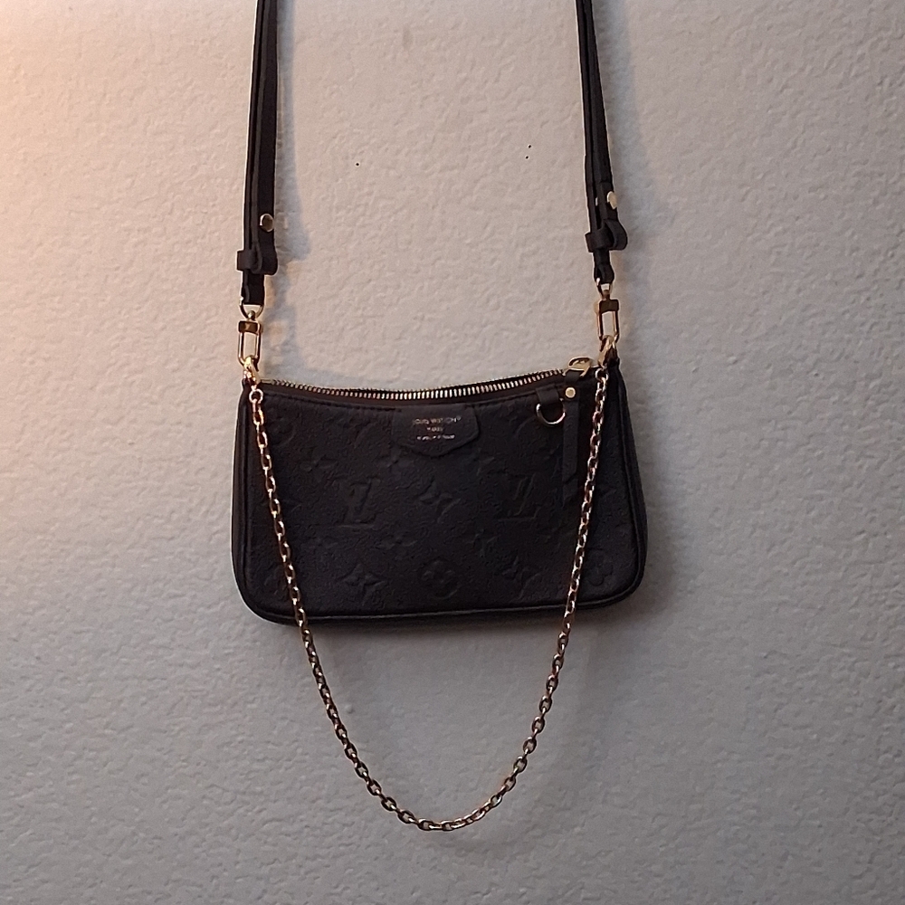 Louis Vuitton Chocolate Brown Monogram Crossbody with Gold Chain
